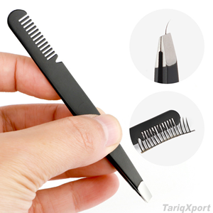 Factory Outlet All-In-One Eyebrow Tweezers Comb Eyebrow Trimmer Eyelash Curler <b>Beard</b> Pincers Hair for Beauty <b>Care</b> - Product Image 4