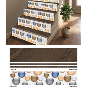 High Traffic Outdoor <b>Step</b> Riser Tiles 1000x300mm 20mm Matte Finish Porcelain Non-Slip Stair Treads for Industrial Projects Hall - Product Image 1