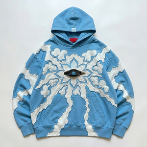 OEM ODM Sweat-shirt à capuche pour homme, hiver, 2 pièces, impression personnalisée, coton premium, manches longues, coupe ample, pour un look décontracté - Product Image 1