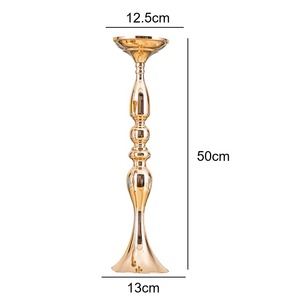 Juego de Jarrones de Metal Dorado de Tendencia en la Industria, Diseño Tradicional, Decoración de Mesa de Alta Calidad para Bodas - Product Image 2