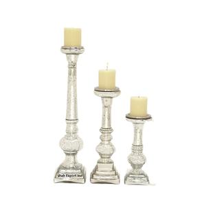 Unique Decorative Metal <b>Pillar</b> <b>Candle</b> Holder High Quality Luxury Silver for Home Living Area Table Decor <b>Candle</b> <b>Pillar</b> - Product Image 3