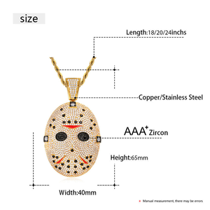 Hockey Mask Moissanite Pendant Necklace 925 Silver <b>Iced</b> <b>Out</b> Hip Hop <b>Chain</b> Luxury Statement Jewelry Gift For Men Women - Product Image 6