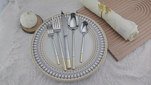 Eye catching stainless steel cutlery <b>set</b> for modern and traditional dining setups suitable for kitchen, dining, and catering use - Product Image 3