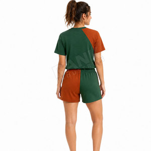 Conjunto de 2 piezas de algodón para mujer, diseño moderno de la mejor calidad, camisetas y pantalones cortos para mujer, colores personalizados, gran venta. - Product Image 4