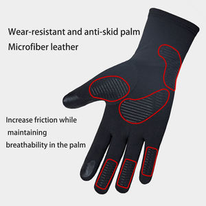 Gants de moto et de cyclisme unisexes d'hiver 2026 avec logo personnalisé, protection intégrale des paumes, doigts complets et compatibles écran tactile, vente en gros - Product Image 6