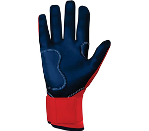 Gants de frappeur en cuir de haute qualité, ambidextres, avec longues manchettes, fermeture auto-agrippante, durables et respirants pour l'entraînement au baseball - Product Image 1
