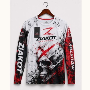 Wholesale Ziakot Industry Custom Gray Black-<b>Orange</b> Performance <b>T</b>-<b>Shirt</b> - Product Image 3