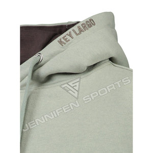 Sweat à capuche personnalisé en molleton 100 % coton, brodé, multicolore, 450 GSM, pour homme, coupé et cousu sur mesure - Product Image 3