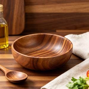 Bol de service en bois avec ensemble de couverts, fournitures de restaurant, réutilisable, style japonais, bols à nouilles et pâtes, sans danger pour les aliments - Product Image 6