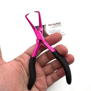 Wholesale Hair <b>Extension</b> Pliers Custom Logo Black Pink Stainless Steel Micro-<b>beads</b> Removal Professional Hair <b>Extension</b> Tools - Product Image 2