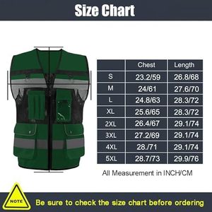 Gilet de sécurité réfléchissant haute visibilité personnalisé, gilet de travail pour la construction et la circulation, gilet de sécurité extérieur réfléchissant conforme aux normes ANSI - Product Image 6