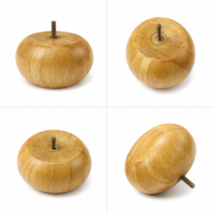 Pata de Mueble Redonda Corta de Madera Maciza, Diseño Moderno Minimalista para Sofá, Gabinete, Mesa de Centro, Repuesto OEM - Product Image 6