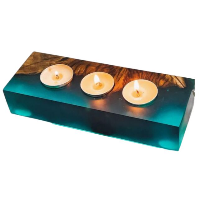Resina Azul Madera Natural + Personalizado