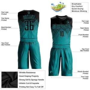 Uniforme de basket-ball personnalisé respirant et durable de haute qualité, short en jersey sublimé, 100% polyester, tissu personnalisé OEM ODM - Product Image 3