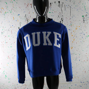 Sudadera DUKE BLUE Azul Cielo con Cuello Alto, 100% Azul Marino, Apliques Bordados, Cuello Ancho, URBAN PRODUCTIONS - Product Image 1