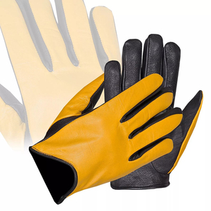 Guantes de Conducción de Cuero Hechos a Mano de Lujo, Cierre con Cordón, Antideslizantes, Agarre Superior, Unisex, Poliuretano - Product Image 4
