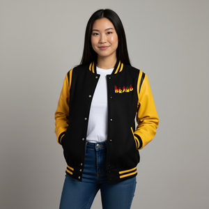 High Quality Custom Made Women's Varsity <b>Quilted</b> Jacket Thick Warm <b>Wool</b> Winter Casual Wear Sheep Skin Dyed Embroidered Cotton - Product Image 1