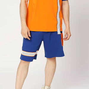 Econex Sports Men's Sporty Two-Piece <b>Set</b> Color Blocking Breathable Polyester T-Shirt Shorts Quick Dry <b>Knitted</b> Letter Pattern - Product Image 6