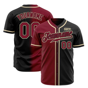 Camiseta de Béisbol Sublimada Personalizada de Alta Calidad con Logotipo Bordado y Nombre, Camiseta Deportiva de Béisbol al Por Mayor - Product Image 1