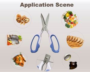 Ciseaux de cuisine industriels à lames dentelées détachables multi-usages avec planche à découper pour fruits, légumes et viande – Offre Spéciale - Product Image 6