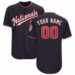 Camiseta de Béisbol de los Nationals para Hombre, Personalizable con Nombre y Número, 100% Poliéster, Transpirable, Sin Mangas, Corte Regular, Para Todas las Temporadas, Antibacteriana - Product Image 1