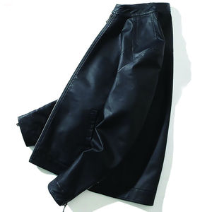 Manufacturer's New Design Genuine Sheep Skin <b>Jacket</b> High Street Style Stand Collar Solid Color Winter <b>Jacket</b> For Man - Product Image 4