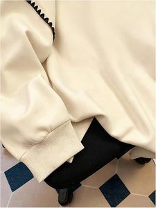 Sweat à capuche court en polaire pour femme, avec logo frontal, 100 % coton, manches longues, cordon de serrage, pull-over, écologique - Product Image 4