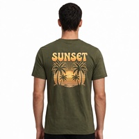 T-shirt imprimé pour homme, manches courtes, col rond, coupe classique, 100% coton, design personnalisé, respirant, écologique, fabriqué au Bangladesh