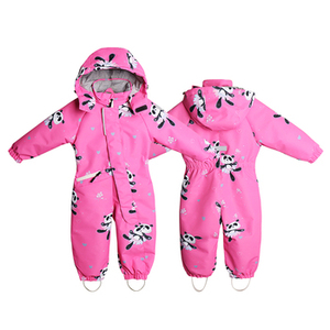 OEM ODM Winter Ski Suit Children <b>Overalls</b> Ski Jumpsuit for Kids Outdoor <b>Waterproof</b> Baby Snow Ski Suits - Product Image 2