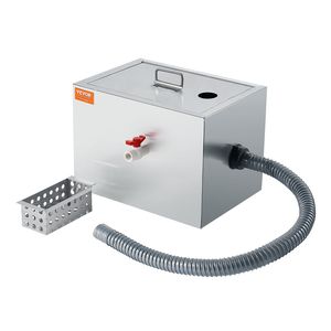 Attrezzatura per Cucine Commerciali: Trappola per Grasso in Acciaio Inox da 8 LBS con Ingresso Superiore, Interceptor per Lavello 2.8 GPM - Product Image 1
