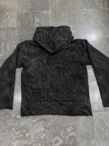 Best Quality 100% Cotton Fleece Winter Men's Acid Washed Quarter Zip Hoodies Breathable Quick Dry Boxy Fit Winter Season 2027 - Product Image 2