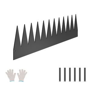 Set di 4 Bordure per Giardino in Acciaio 40 X 6, Resistente alla Ruggine, Bordatura Metallica Pieghevole per Prato e Giardino - Product Image 3