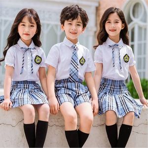 Uniformes Escolares de Verano Estilo Británico para Jardín de Niños, Algodón, Talla y Color Personalizados, Diseño Europeo Duradero - Product Image 1