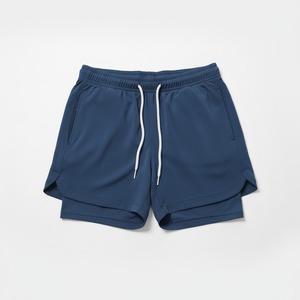 Shorts de sport pour hommes de haute qualité avec logo personnalisé, respirants, à double couche, pour la salle de sport et le fitness - Product Image 3