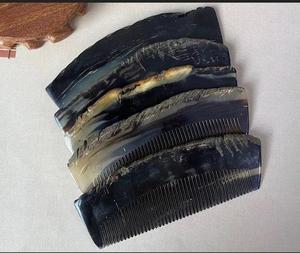 Elegante cuerno de vaca de Búfalo, peine de bolsillo plegable, cuerno de buey Natural pulido, peine plegable para niñas, estilo Animal - Product Image 2