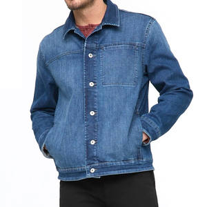 Wholesale Fashionable Men's High Quality <b>Custom</b> <b>Denim</b> <b>Jacket</b> 100% Cotton Breathable Waterproof Summer Solid Customizable Color - Product Image 1