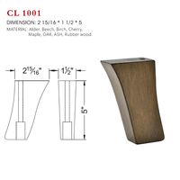 Pieds de meubles concaves en bois massif, style mid-century modern, sur mesure, directement de l'usine, pour remplacement des pieds de canapé.
