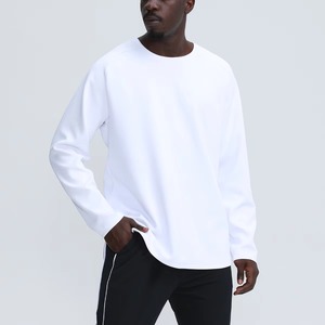 <b>Men</b> Long Sleeve T <b>Shirt</b> 100% Cotton Crew Neck Regular Fit Solid Blank Tee Breathable Casual Wear - Product Image 1