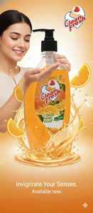 Fresh Orange Liquid Hand <b>Wash</b> with Pump Dispenser Deep Cleaning Formula for Smooth Soft and Clean Hands Everyday - Product Image 2