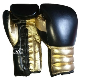 Gants de boxe professionnels en cuir de vachette de haute qualité 8oz 16oz imprimés sur mesure pour adultes entraînement d'arts martiaux gants authentiques - Product Image 1