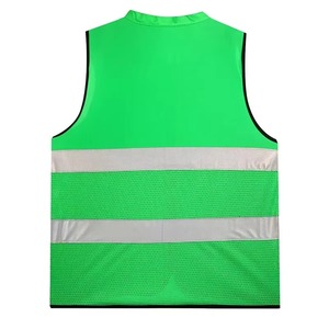 PLAYER'S POINT High Visibility Safety <b>Vest</b> CE/EU Certified Polyester Unisex Windproof Water Resistant Reflective Stripes Zipper - Product Image 1