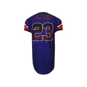 Camiseta de Fútbol Americano Personalizada para Hombre, Cuello en V, Sublimada, Absorbente de Humedad, Color Morado y Rojo, Número 23, Manga Corta, Ropa Deportiva para Adultos - Product Image 2