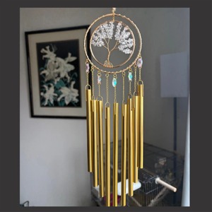 Lovely Gold Metal And Purple Crystal Sun Catcher Hanging Decor Home <b>Window</b> Decoration For Natural <b>Light</b> Reflection From India - Product Image 1