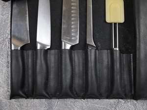 Sac de transport pour couteaux de chef en cuir véritable fait main, anti-odeur, durable et portable LSKR-0044 - Product Image 5