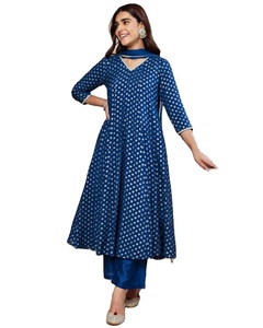 Vestido Étnico Moderno Indio y Pakistaní de Alta Calidad, Modal, Rayón, Viscosa, Kurti de Ganesh Chaturthi, Traje de 3 Piezas para Mujer - Product Image 1