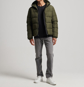 Top Selling Zipper Style Hooded Puffer <b>Jacket</b> For Men 100% Polyester Fabric Long Sleeve Lightweight Bubble <b>Jacket</b> For Winter Use - Product Image 1