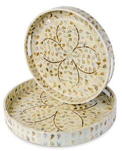 Plateau de service décoratif classique personnalisable en os incrusté, jetable, en stock, vente chaude, pour hôtel, maison, mariage, vente en gros - Product Image 5