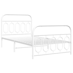 โครงเตียงเหล็กสีขาวทันสมัย รูปทรงสี่เหลี่ยมผืนผ้า ดีไซน์โมเดิร์น - Product Image 2