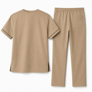 Tenue d'infirmière OEM extensible 4 directions avec logo personnalisé, uniforme d'hôpital élégant pour femmes - Product Image 2