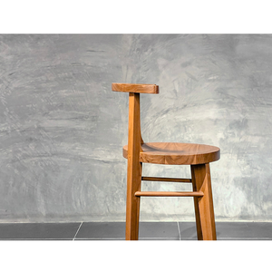 Taburete de Bar Gin en Madera de Teca Maciza para Isla de Cocina y Hotel - Product Image 3